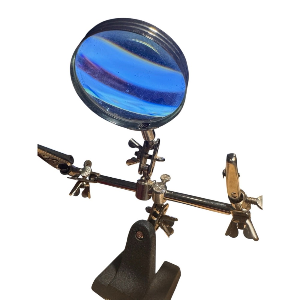 HANDS FREE SOLDERING STAND SOLDER MAGNIFIER GLASS MAGNIFYING HOLDER JEWELRY FIX